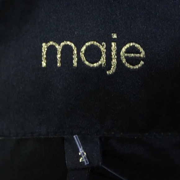 Maje leather sleeves raccoon fur hood warm removable sleeve down warm jacket 2 - Picture 10 of 15